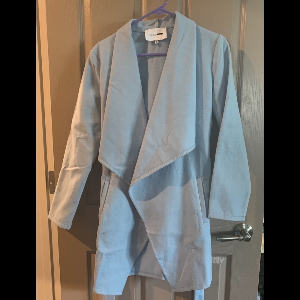 Fashion Nova Manhattan Coat - Blue
